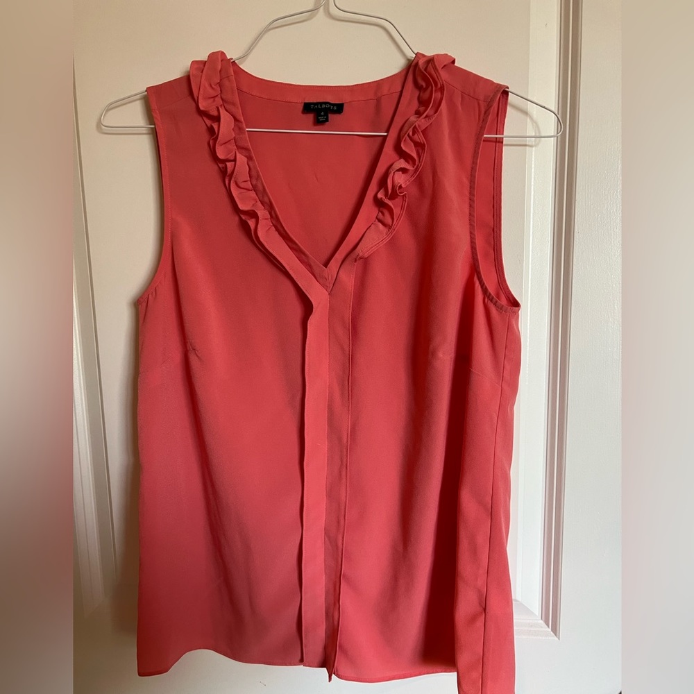 Talbots Salmon Colored Blouse